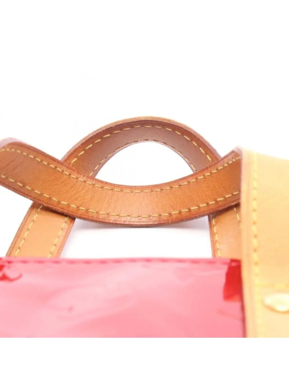 Louis Vuitton Handbag Reade PM Monogram Vernis Pomme D'amour Leather